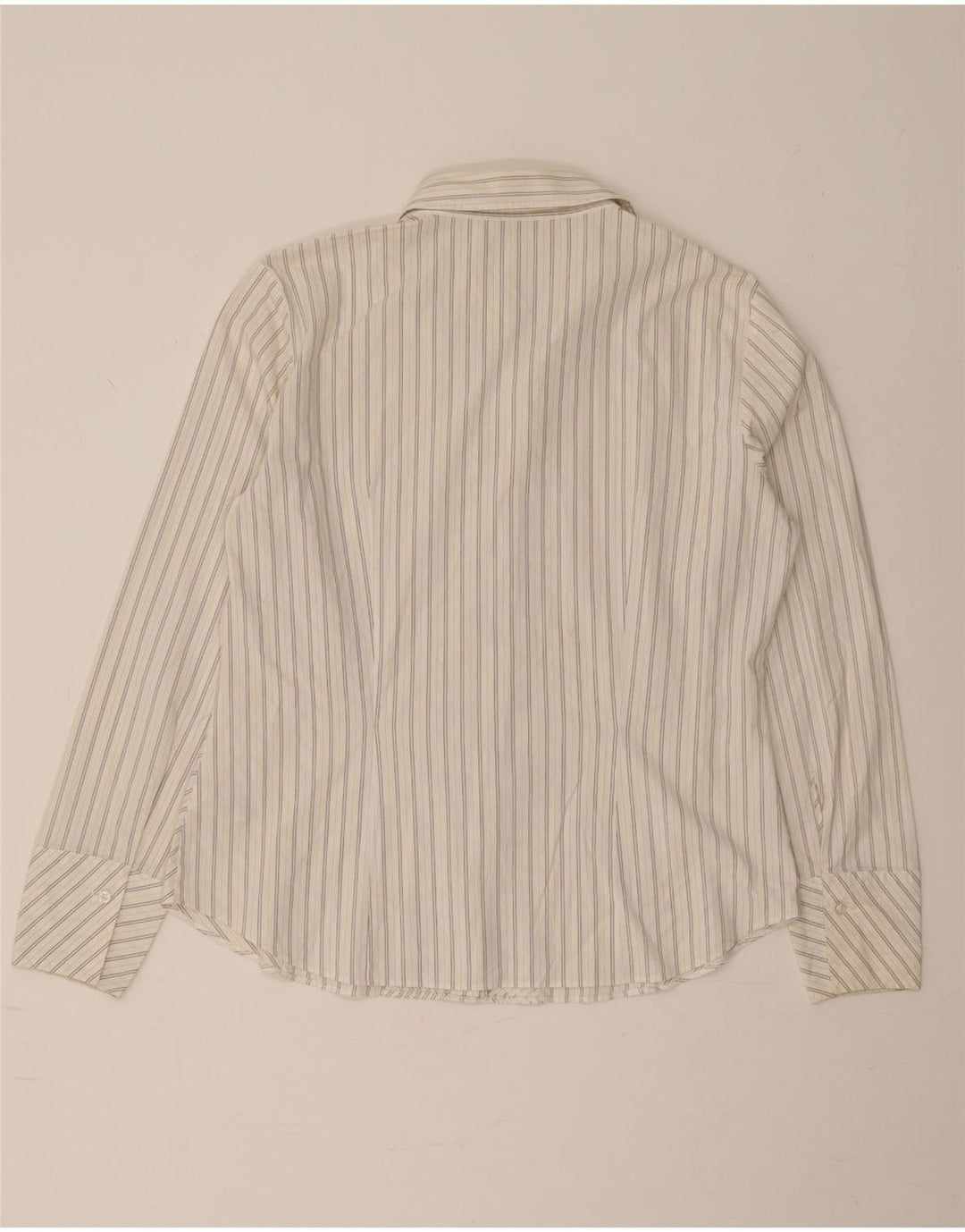 Camicia da donna Marks & Spencer UK 16 cotone a righe bianche grandi