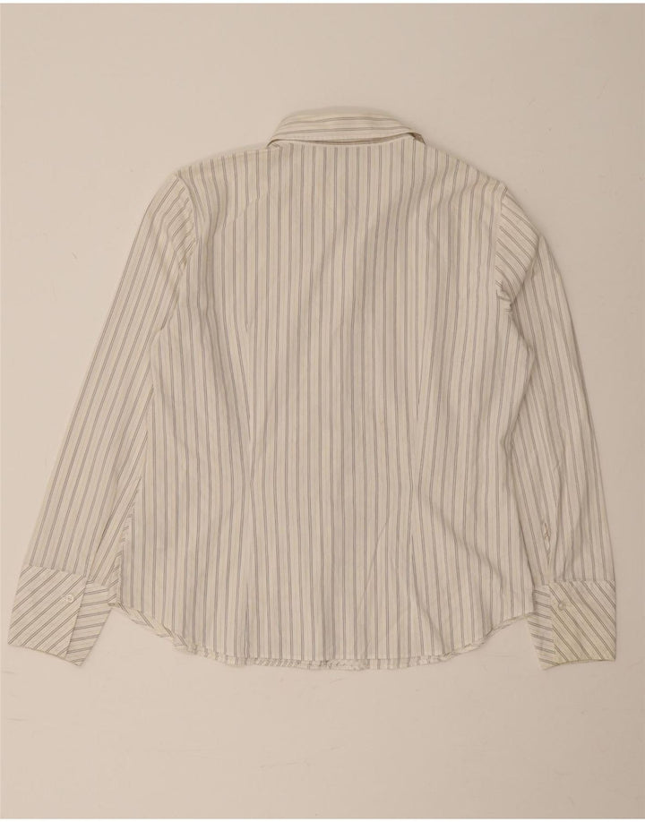 Camicia da donna Marks & Spencer UK 16 cotone a righe bianche grandi
