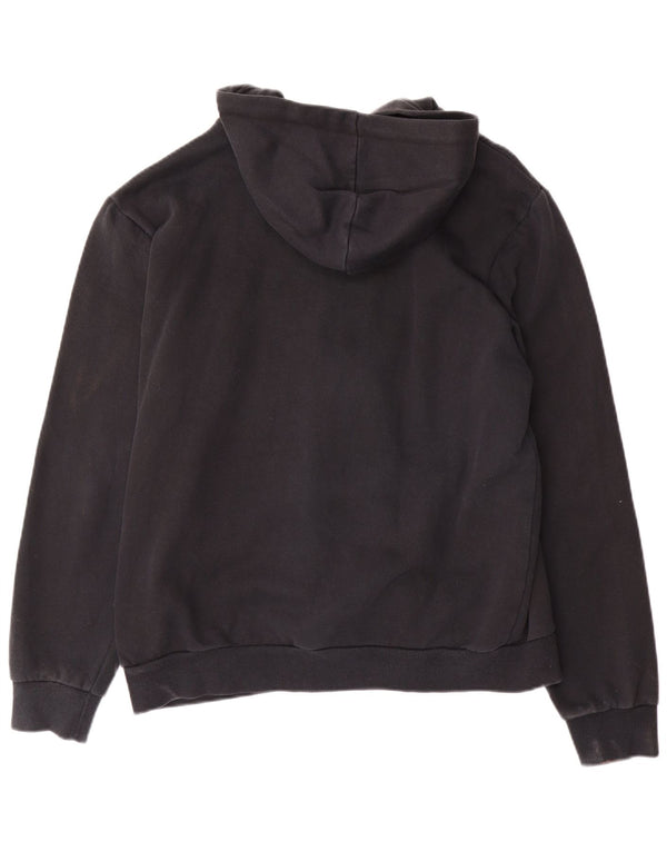 Felpa con cappuccio e zip grafica da uomo Puma grande in cotone nero
