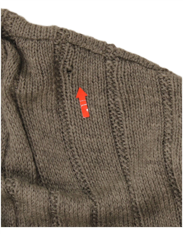 Maglione cardigan vintage da uomo 2XL Grigio