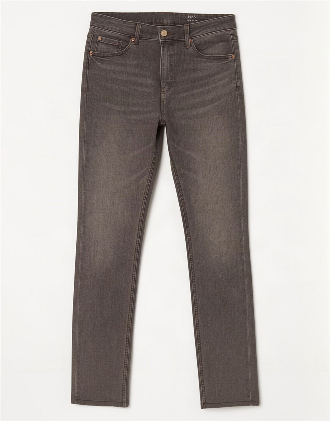 Jeans Marks & Spencer da donna Lily Slim UK 12 medio W30 L29 cotone grigio