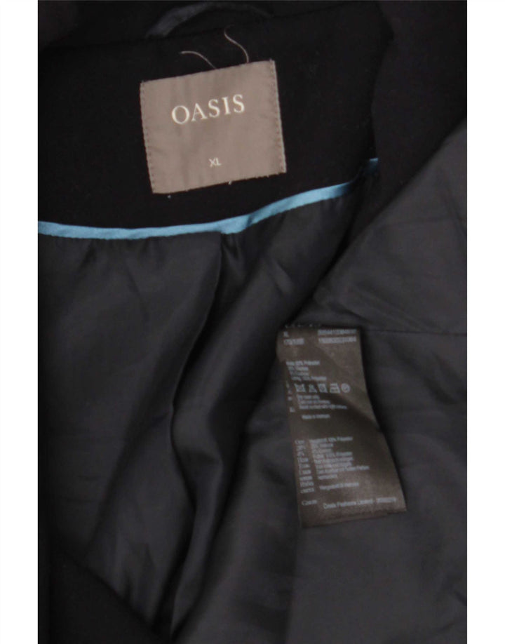 Oasis Cappotto da donna UK 18 XL Blu navy Poliestere