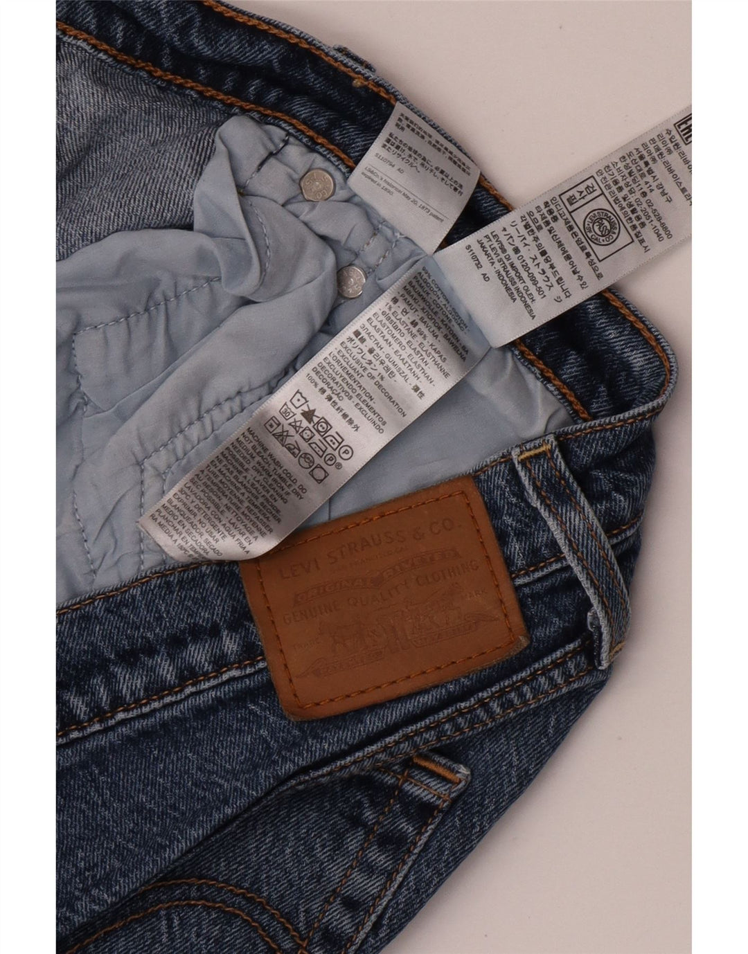 Jeans dritti Ribcage da donna Levi's W32 L29 cotone blu
