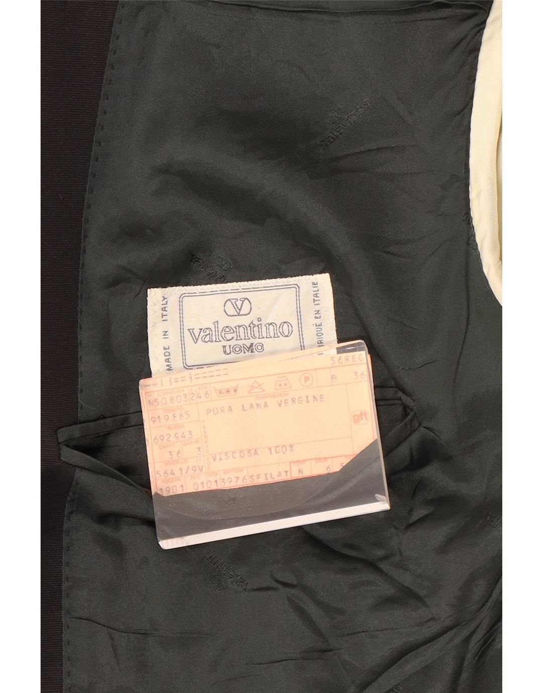 Giacca blazer da uomo a 1 bottone Valentino IT 56 3XL Lana a righe nere