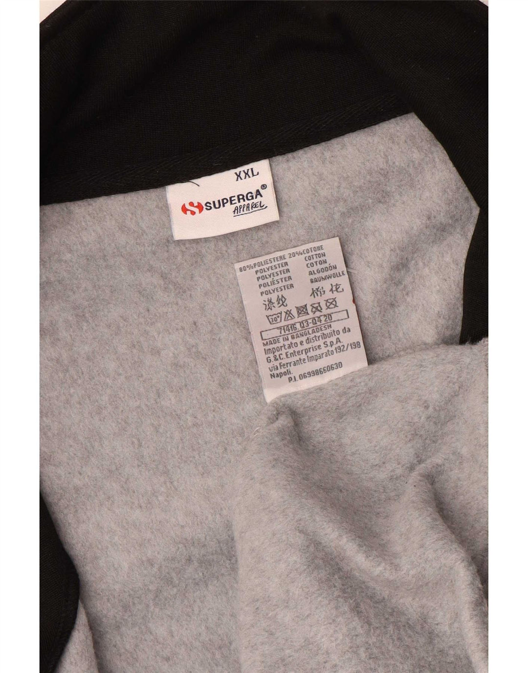 Giacca da tuta grafica da uomo Superga 2XL Poliestere color block grigio