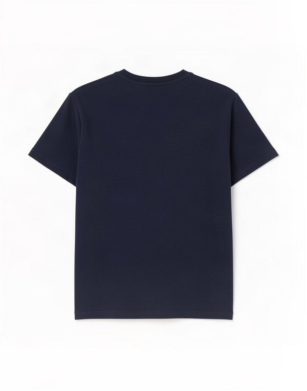 T-shirt grafica da uomo Champion Top in cotone blu navy medio