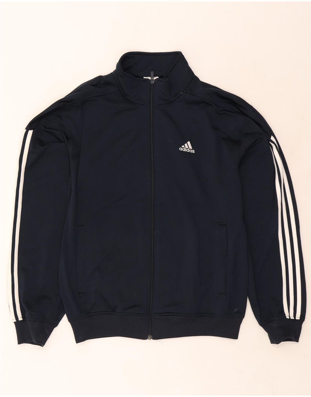 Giacca da tuta da uomo Adidas UK 38/40 Medium Blu Navy Poliestere