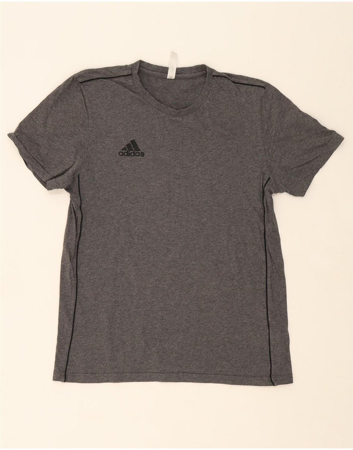 ADIDAS Mens T-Shirt Top Medium Grey Cotton Sports Vintage Adidas and Second-Hand Adidas from Messina Hembry 