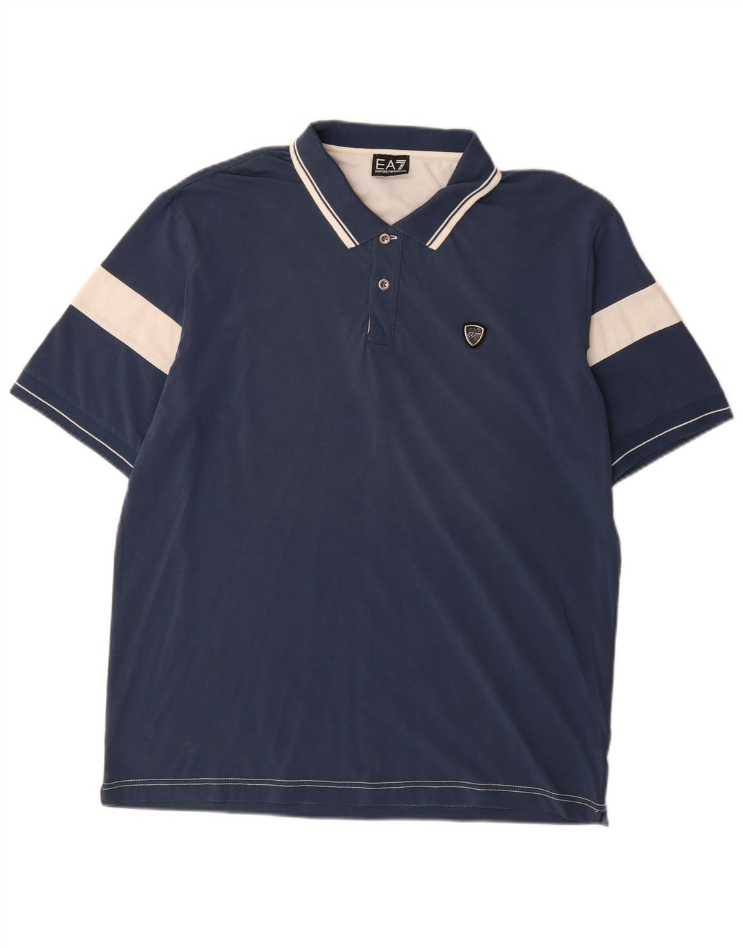 Polo Uomo EMPORIO ARMANI 3XL Cotone Colourblock Blu