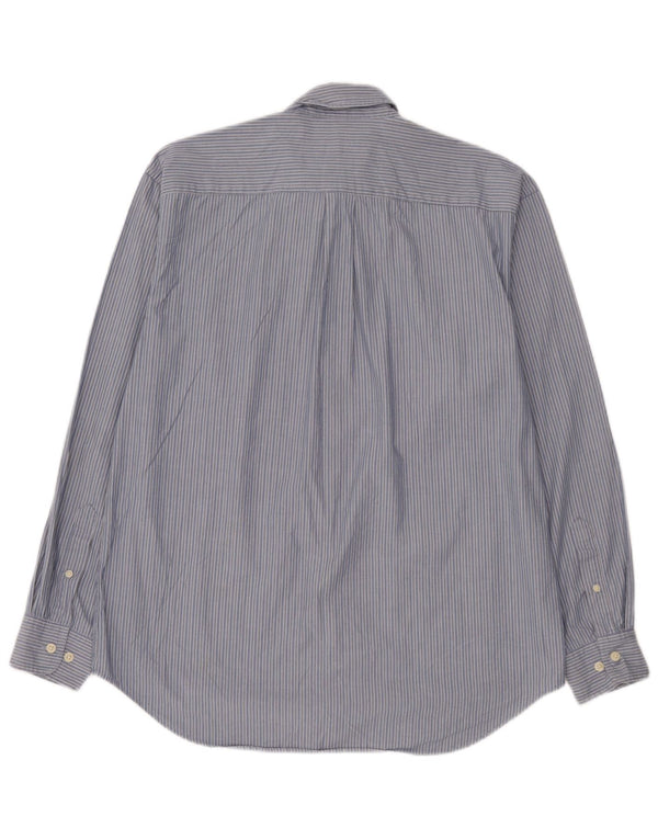 Camicia Gap da uomo ampia vestibilità piccola in cotone gessato blu