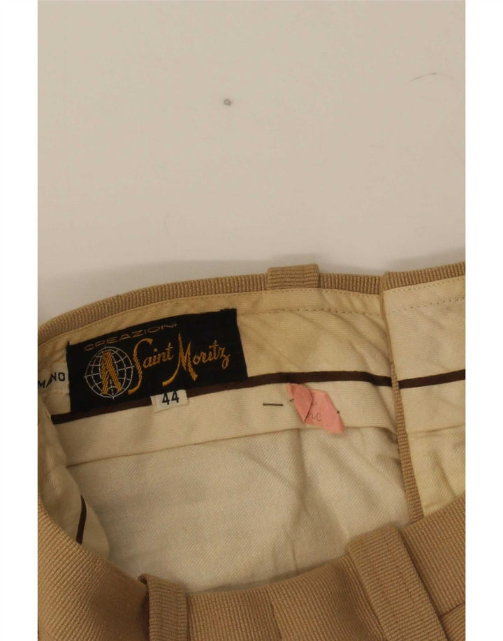 Pantaloni da abito vintage da donna bootcut IT 44 medio W27 L27 Beige