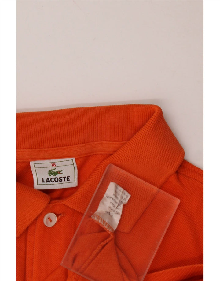 Polo LACOSTE da bambino 15-16 anni in cotone arancione