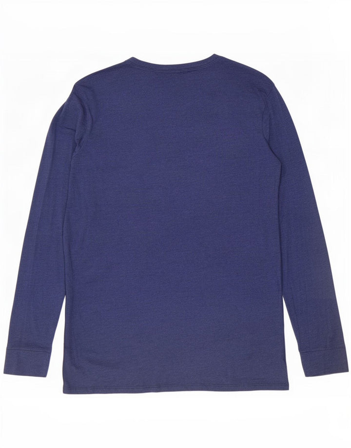 Marks & Spencer Top da uomo a maniche lunghe grande in acrilico blu navy