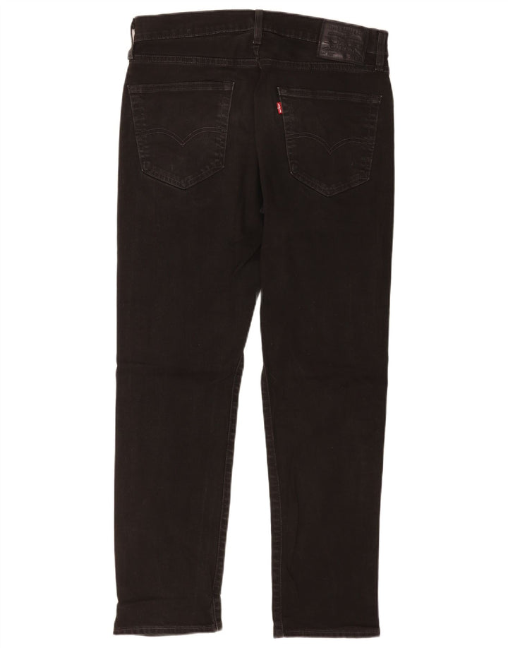 Levi's Uomo 502 Jeans affusolati W33 L30 Cotone Nero