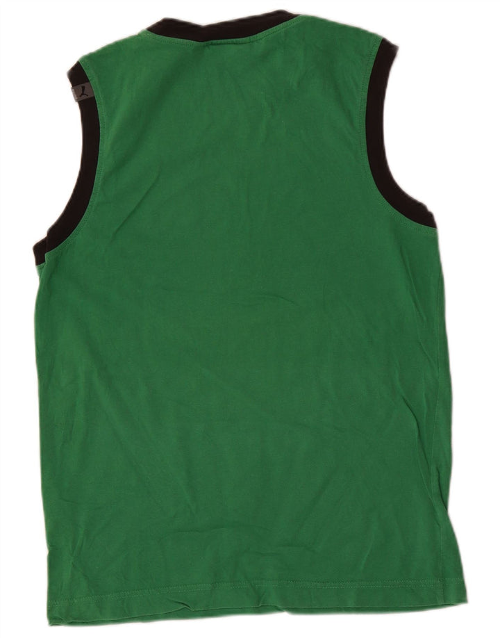 Canotta grafica da uomo Puma color block verde medio