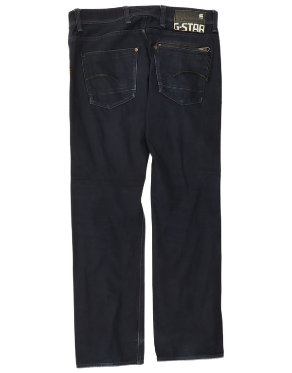 Jeans G-Star Attacc bassi dritti da uomo W34 L32 cotone blu navy