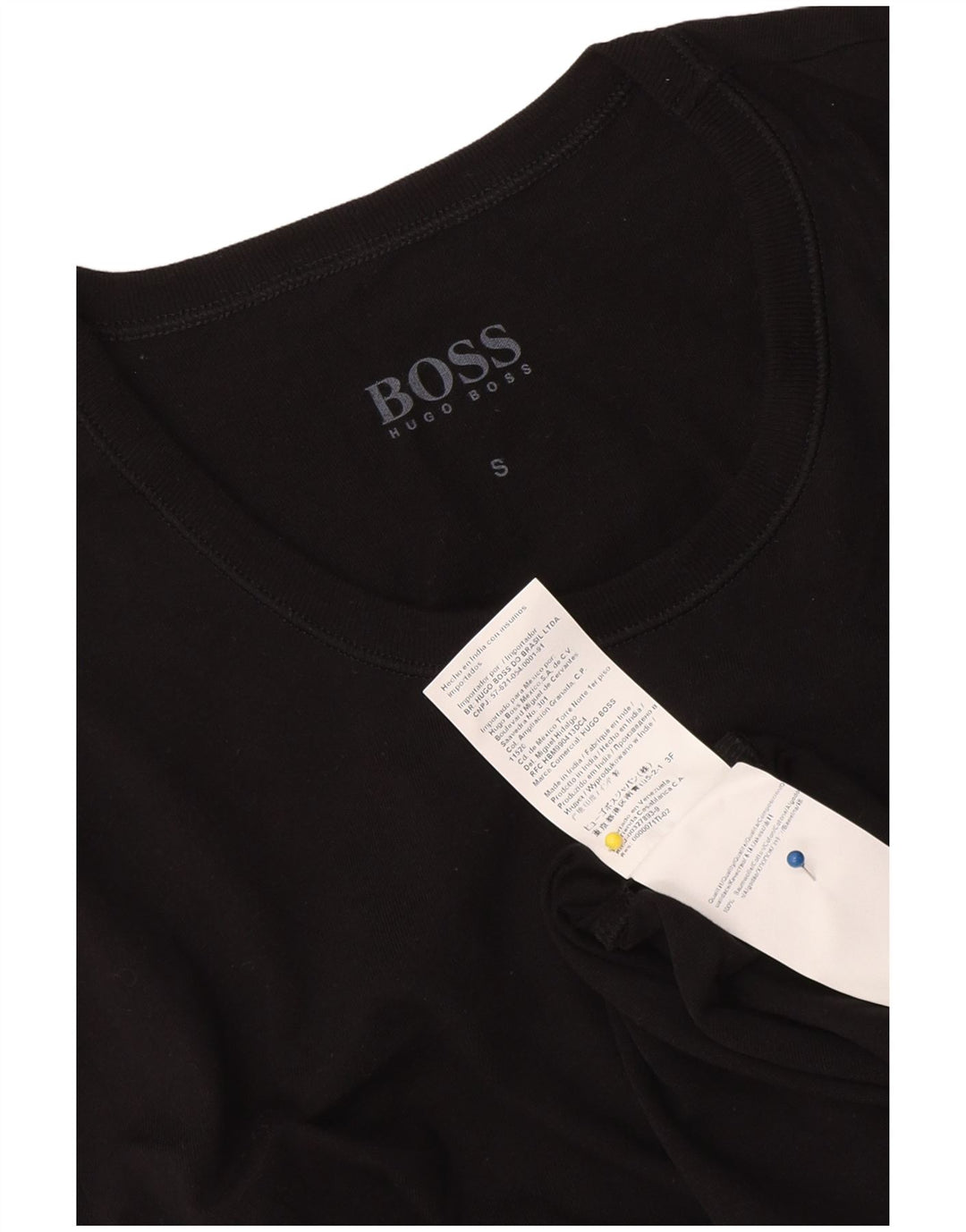 Hugo Boss Mens T-Shirt Top Small Black Cotton