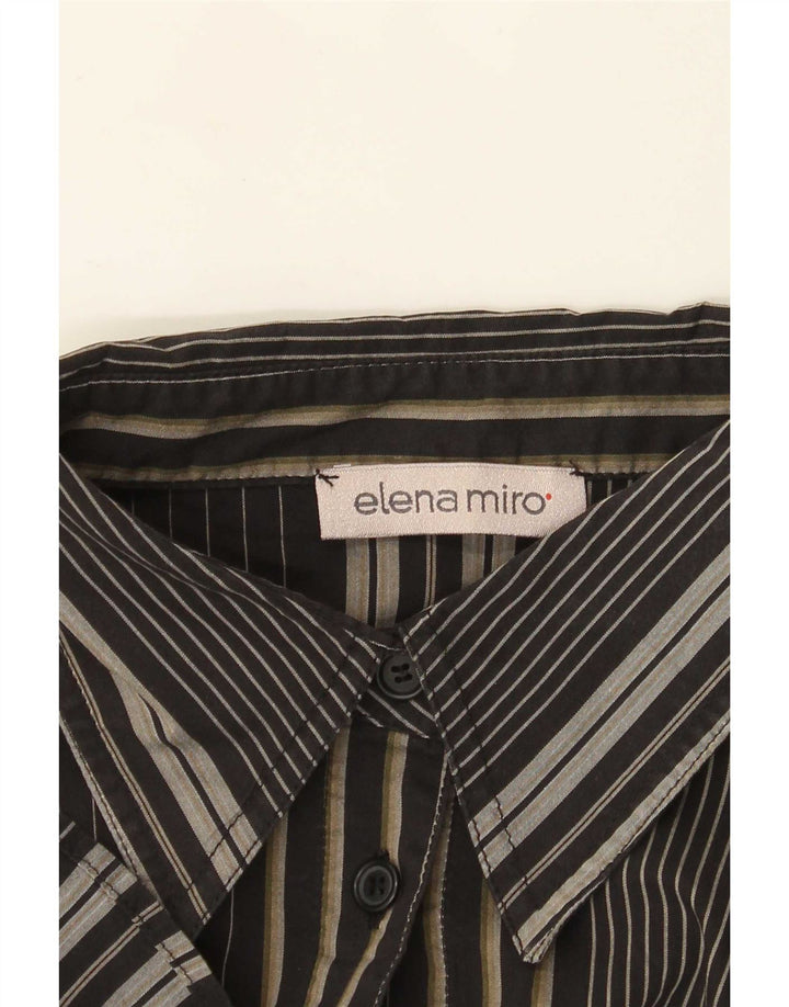 Camicia oversize da donna ELENA MIRO UK 18 XL a righe nere