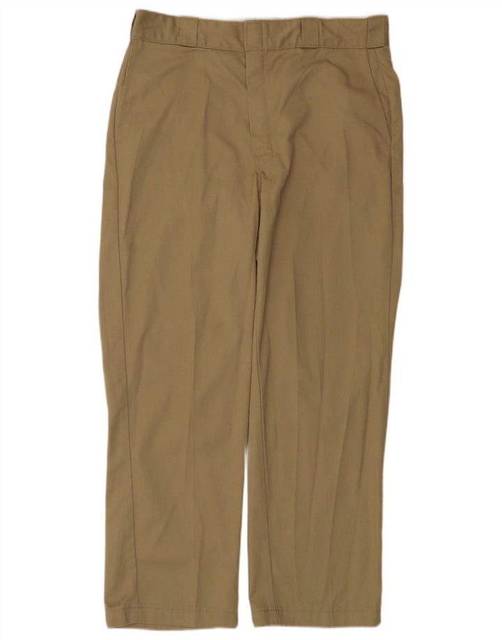 Pantaloni chino dritti da uomo Dickies W36 L30 poliestere beige