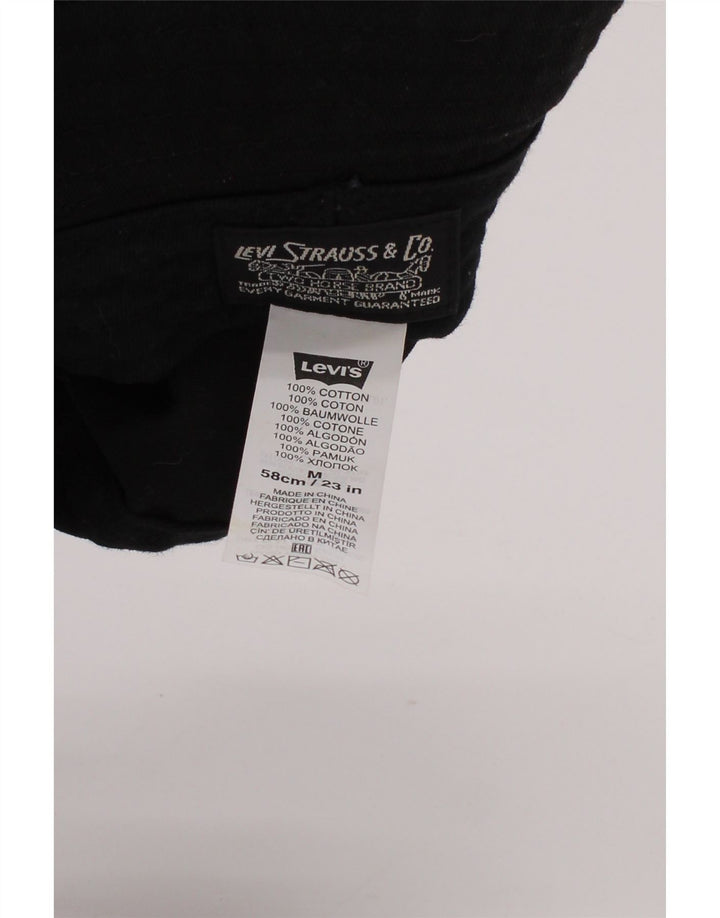 Cappello da pescatore grafico da uomo Levi Strauss & Co in cotone a righe nere medie