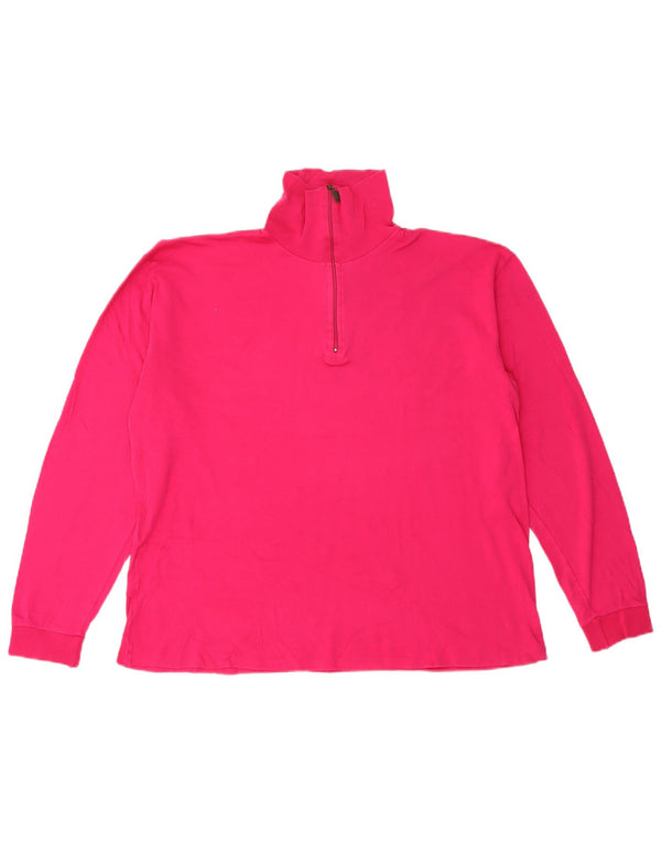 Conte of Florence Top da donna con zip e collo a maniche lunghe IT 54 3XL Rosa