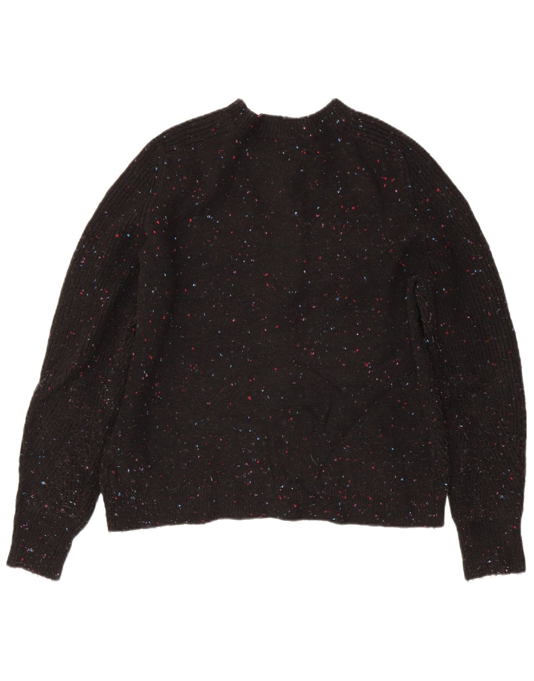 Maglione cardigan da donna Marks & Spencer UK 14 Acrilico chiazzato nero medio
