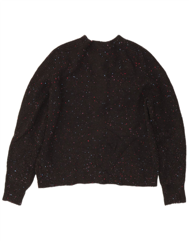 Maglione cardigan da donna Marks & Spencer UK 14 Acrilico chiazzato nero medio
