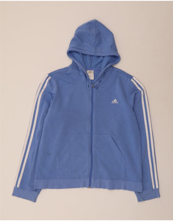 Felpa con cappuccio da donna ADIDAS UK 18 XL cotone blu
