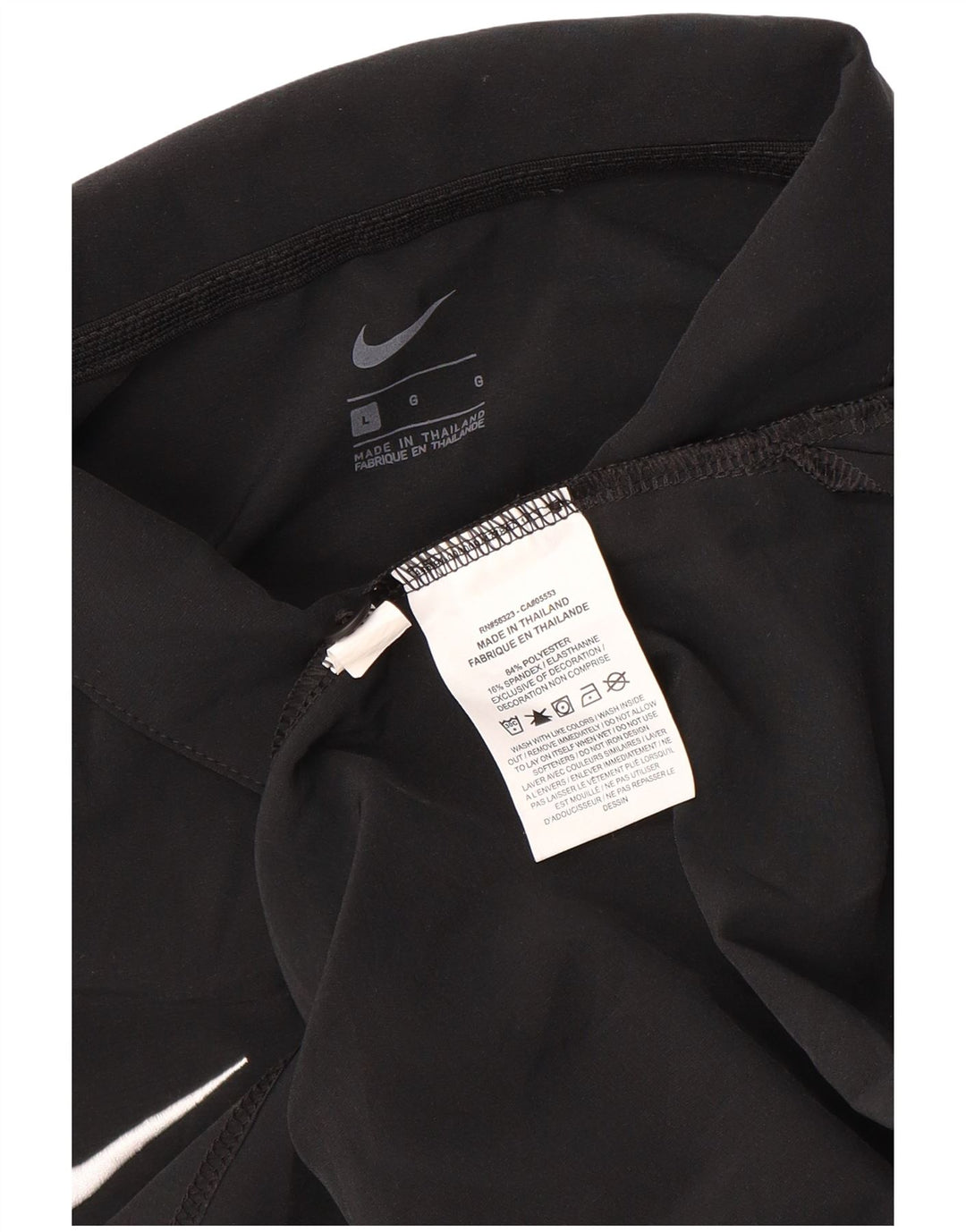 Polo NIKE da uomo grande nera in poliestere