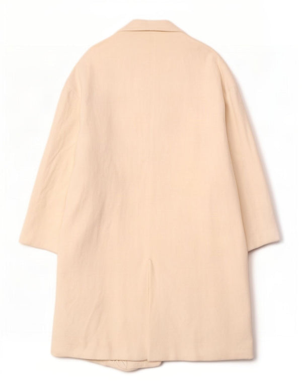 Cappotto doppiopetto da donna Zara UK 18 XL cotone a spina di pesce bianco sporco