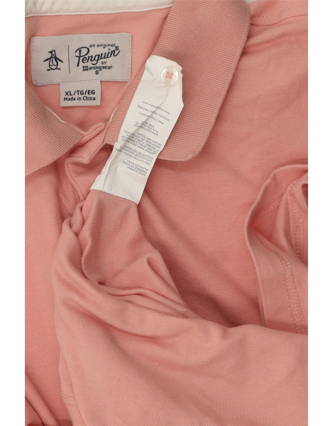 Polo da uomo Penguin XL in cotone rosa