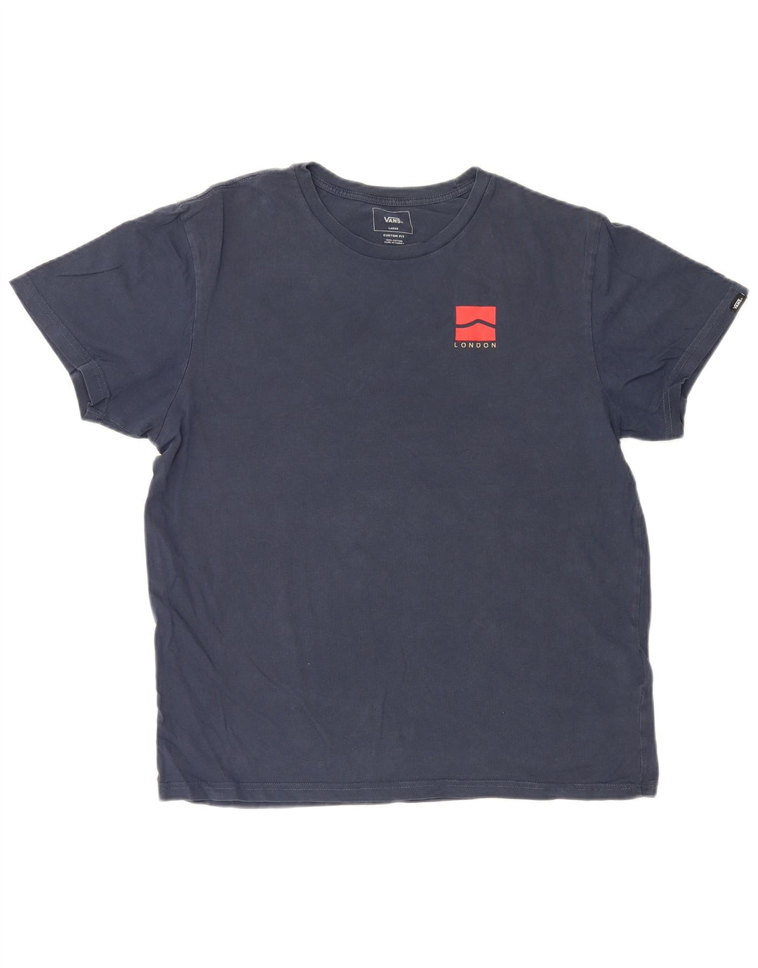 T-shirt grafica da uomo Custom Fit di Vans, taglia grande, in cotone blu navy