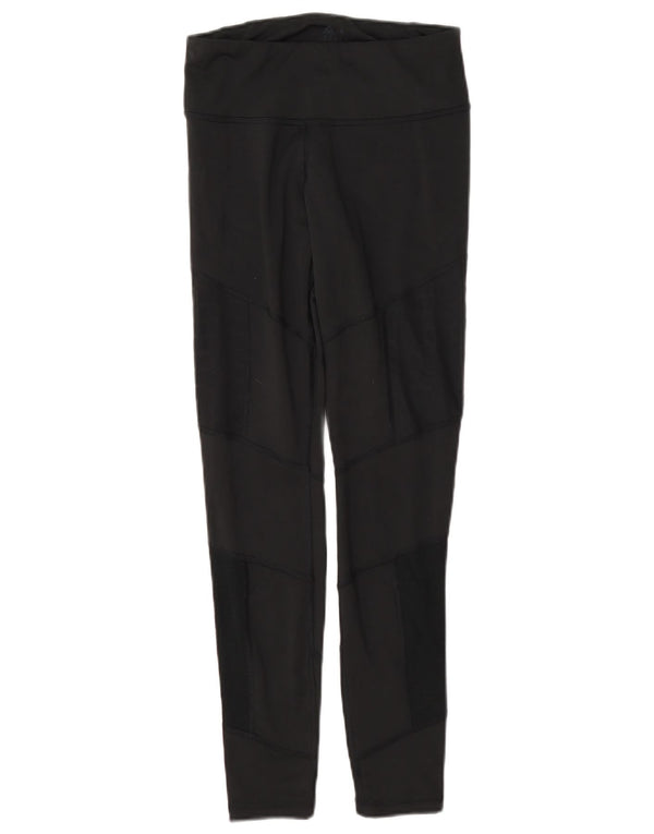 Leggings Reebok Donna UK 8/10 Small Nero Poliestere