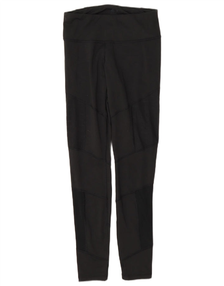 Leggings Reebok Donna UK 8/10 Small Nero Poliestere