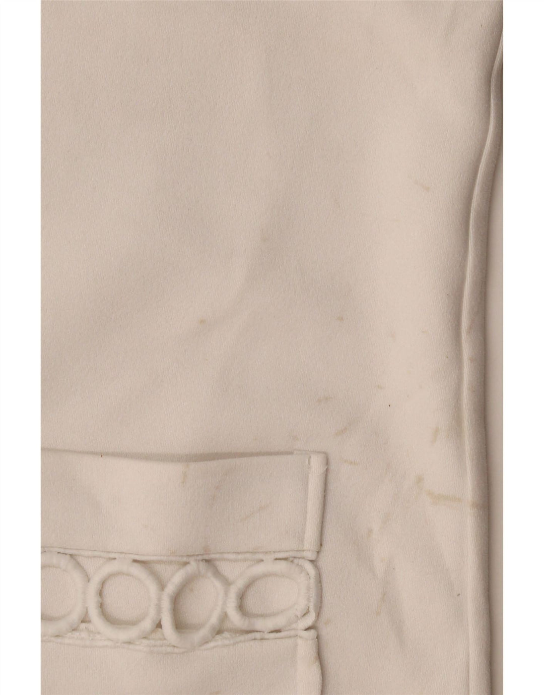 Abito T-shirt geometrica da donna Zara UK 12 Poliestere bianco medio