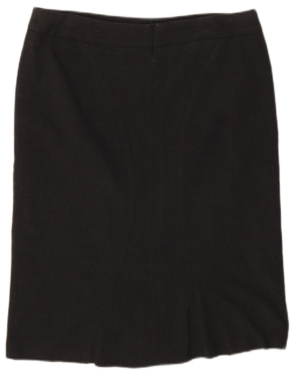 Gonna dritta da donna Marks & Spencer UK 12 media W32 poliestere grigio