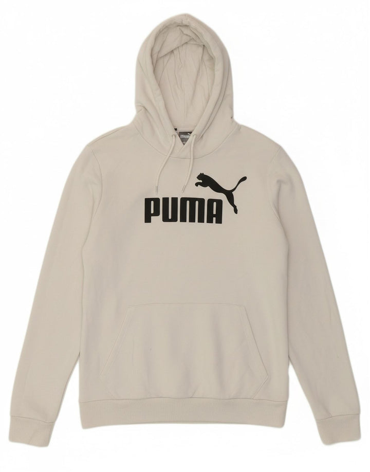 PUMA Womens Graphic Hoodie Jumper UK 10 Small White