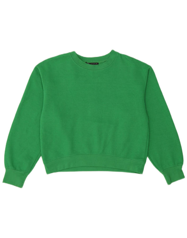 Felpa da donna Zara UK 14 Poliestere verde medio