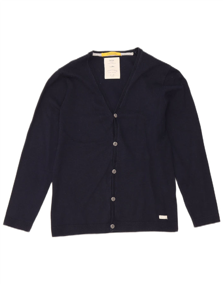 Maglione Cardigan Zara per Ragazzi 9-10 Anni Blu Navy