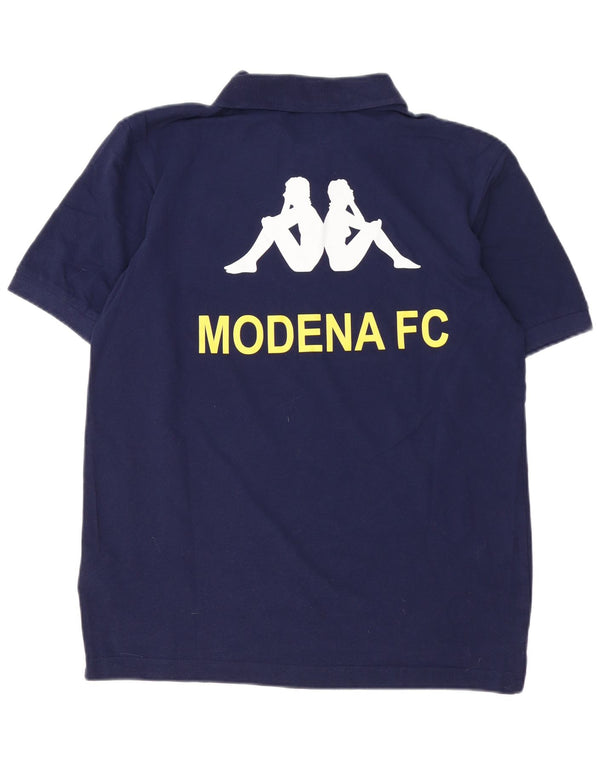 Polo grafica da uomo Kappa Modena FC, cotone medio blu navy