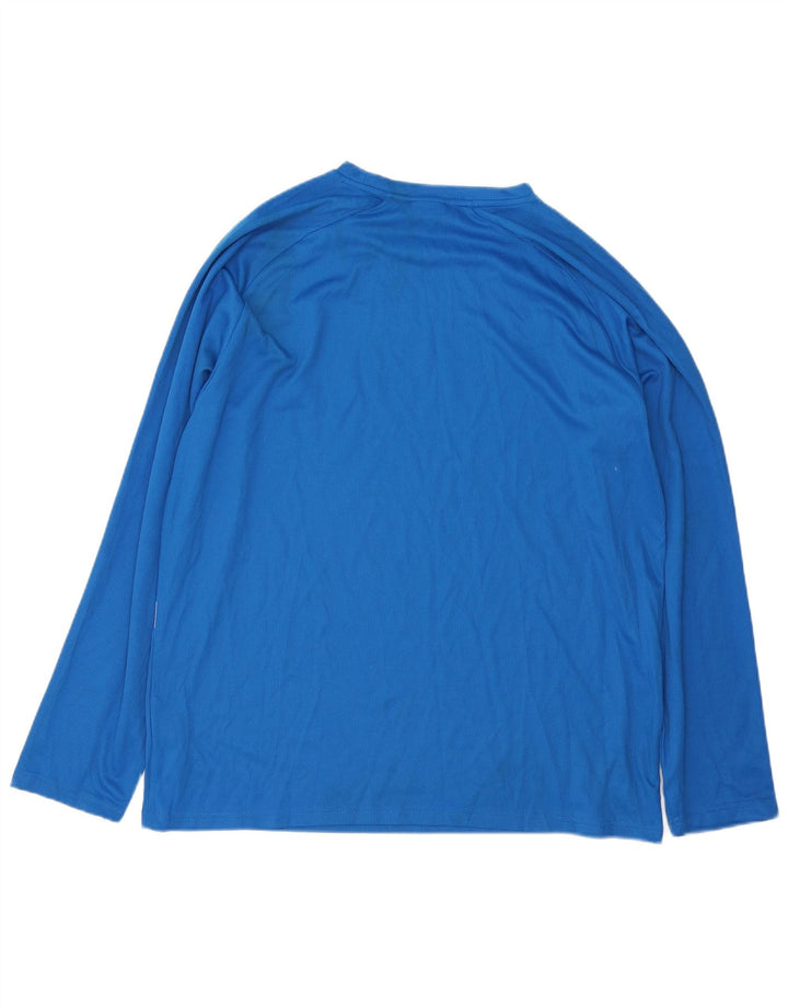 Maglia Puma da uomo a maniche lunghe in poliestere a righe grandi blu