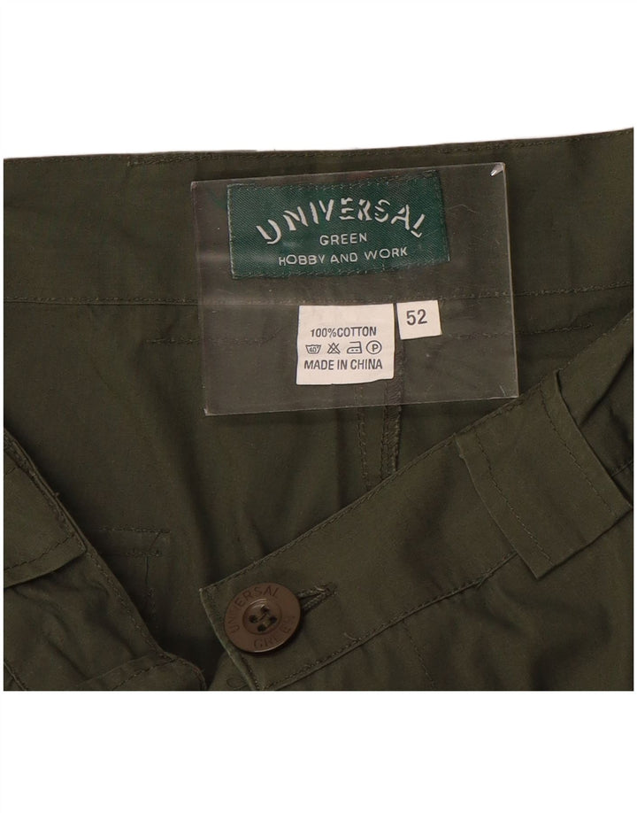 Pantaloncini cargo da donna VINTAGE IT 52 XL W36 cotone kaki
