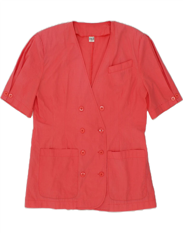 VINTAGE Womens Short Sleeve Double Breasted Blazer Jacket EU 40 Medium Red Vintage Vintage and Second-Hand Vintage from Messina Hembry 