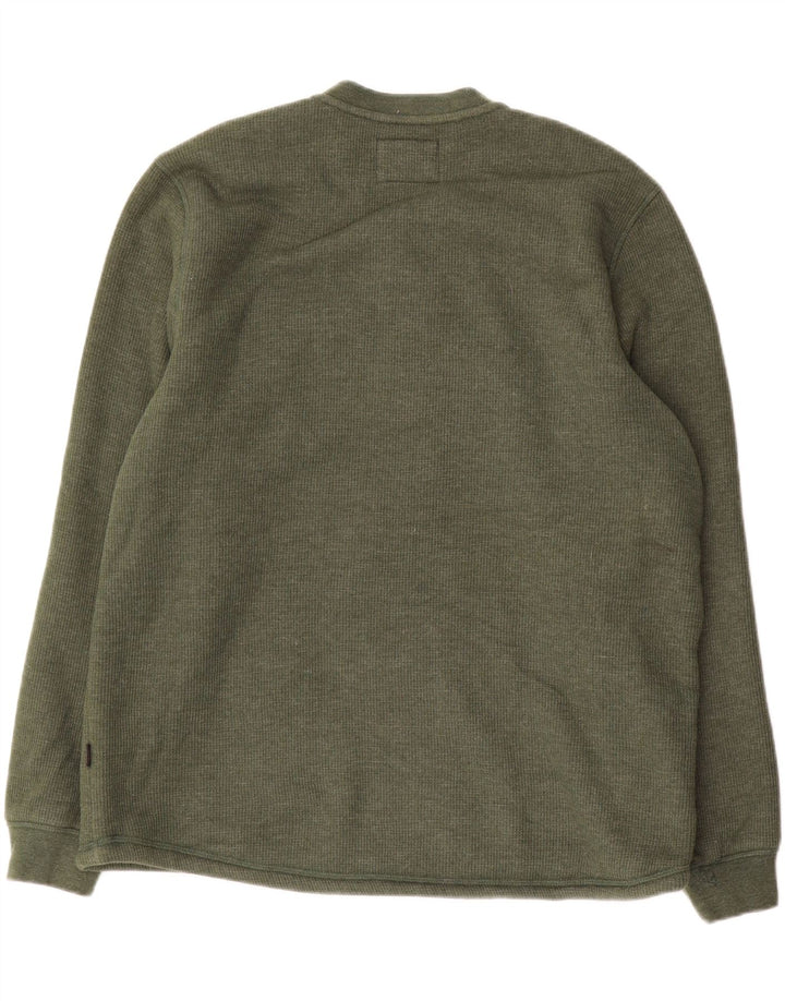 Felpa Lee da uomo con vestibilità regolare, maglione grande, cotone verde