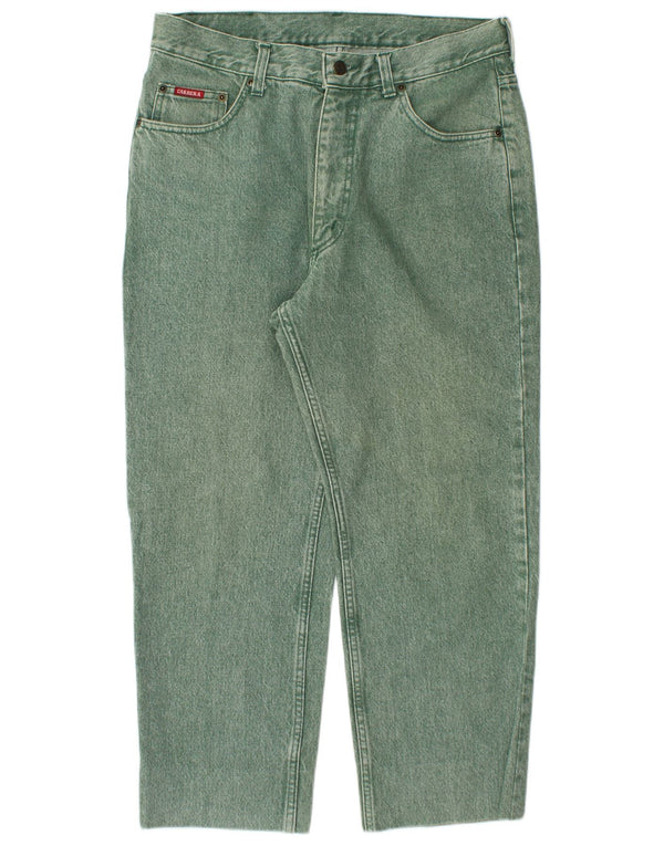 CARRERA Jeans Cropped a Vita Alta da Uomo IT 50 Large W34 L25 Cotone Verde
