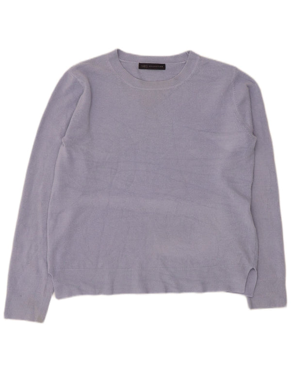 Maglione maglione con scollo a barca da donna Marks & Spencer UK 12 Acrilico blu medio