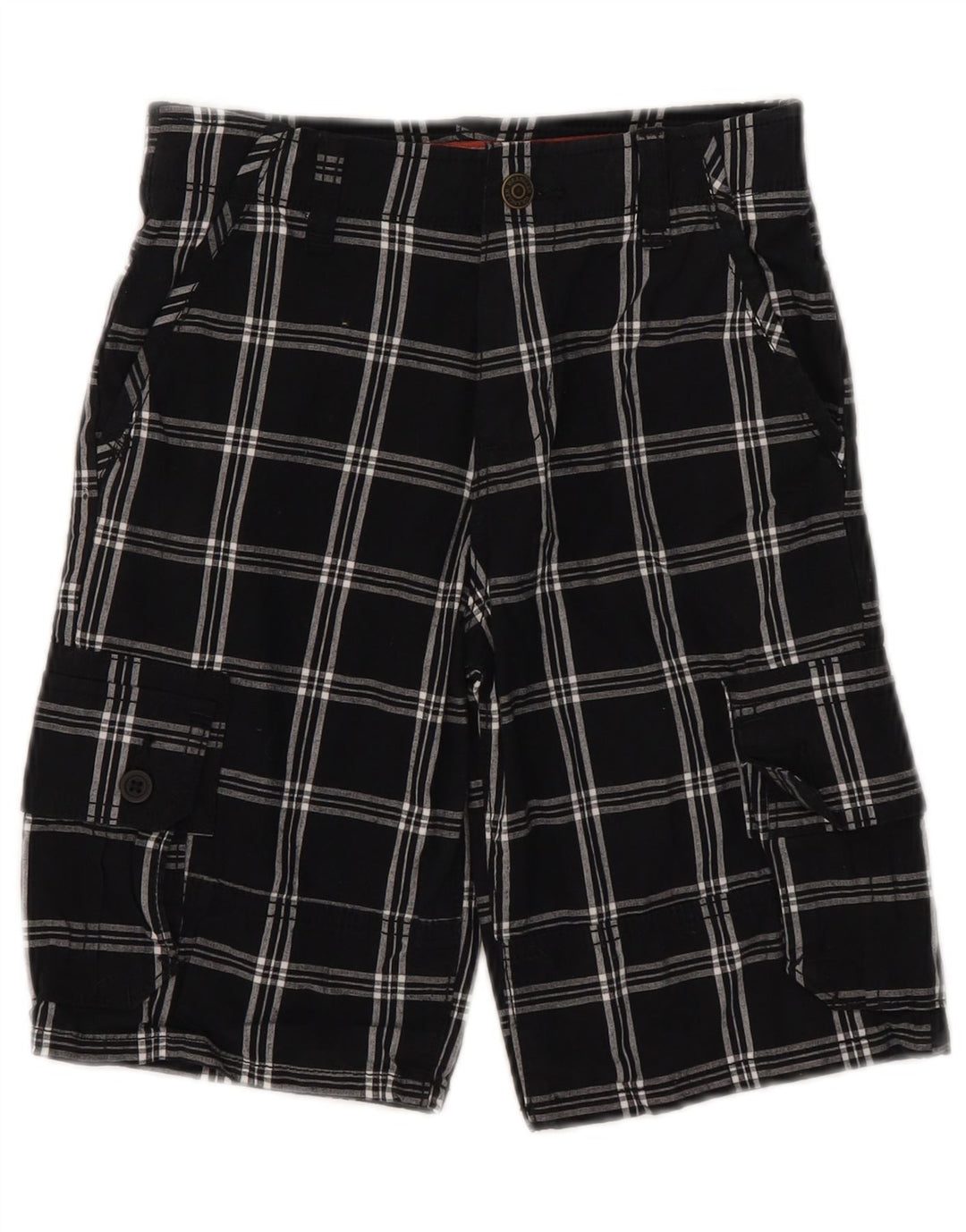 Pantaloncini cargo da ragazzo Wrangler 9-10 anni W25 in cotone a quadri neri