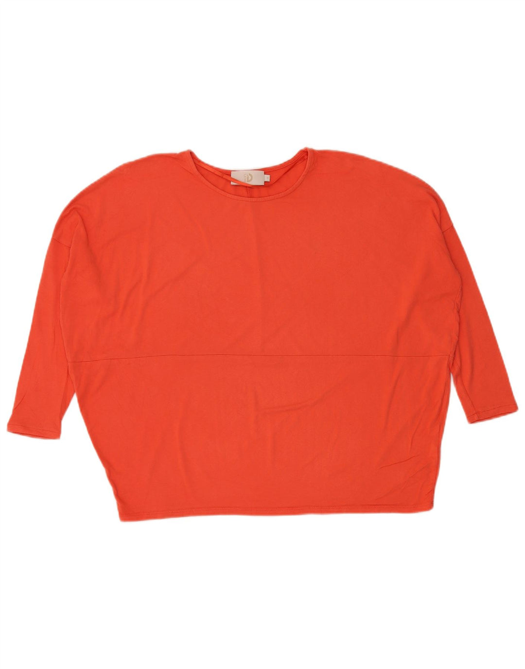 Top oversize da donna di Dack con maniche a 3/4 UK 10 piccola viscosa arancione