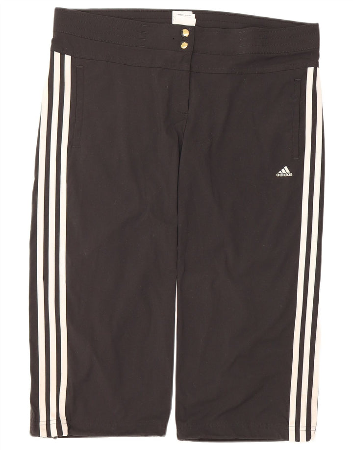 Pantaloncini sportivi ADIDAS Climalite Bermuda da donna UK 14 medio nero in poliammide