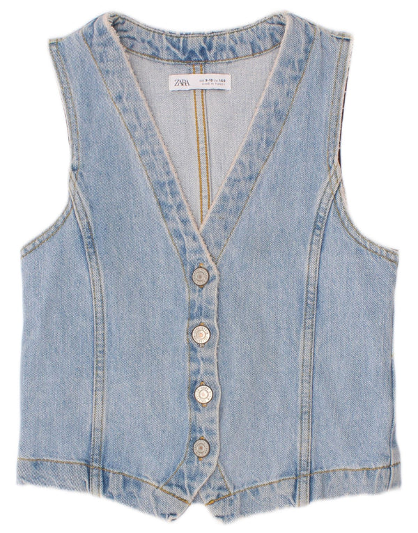 Gilet in denim per ragazze Zara 9-10 anni Blu